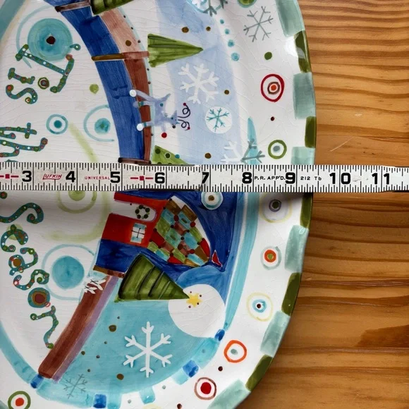 Natural Life Holiday Serving Platter Christmas Hosting Winter Kitchen Decor - Picture 9 of 9